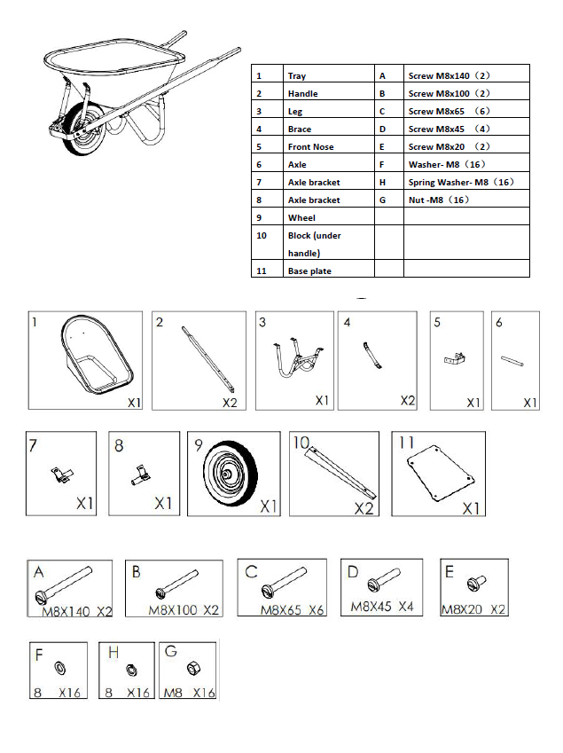 Replacement Parts For 905900 Wheel Barrow – Backyard Expressions