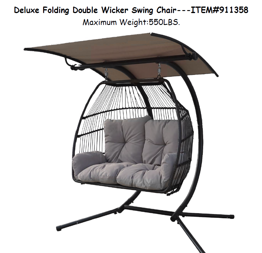 Replacement Parts for 911358 Deluxe Folding Double Wicker Swing Chair