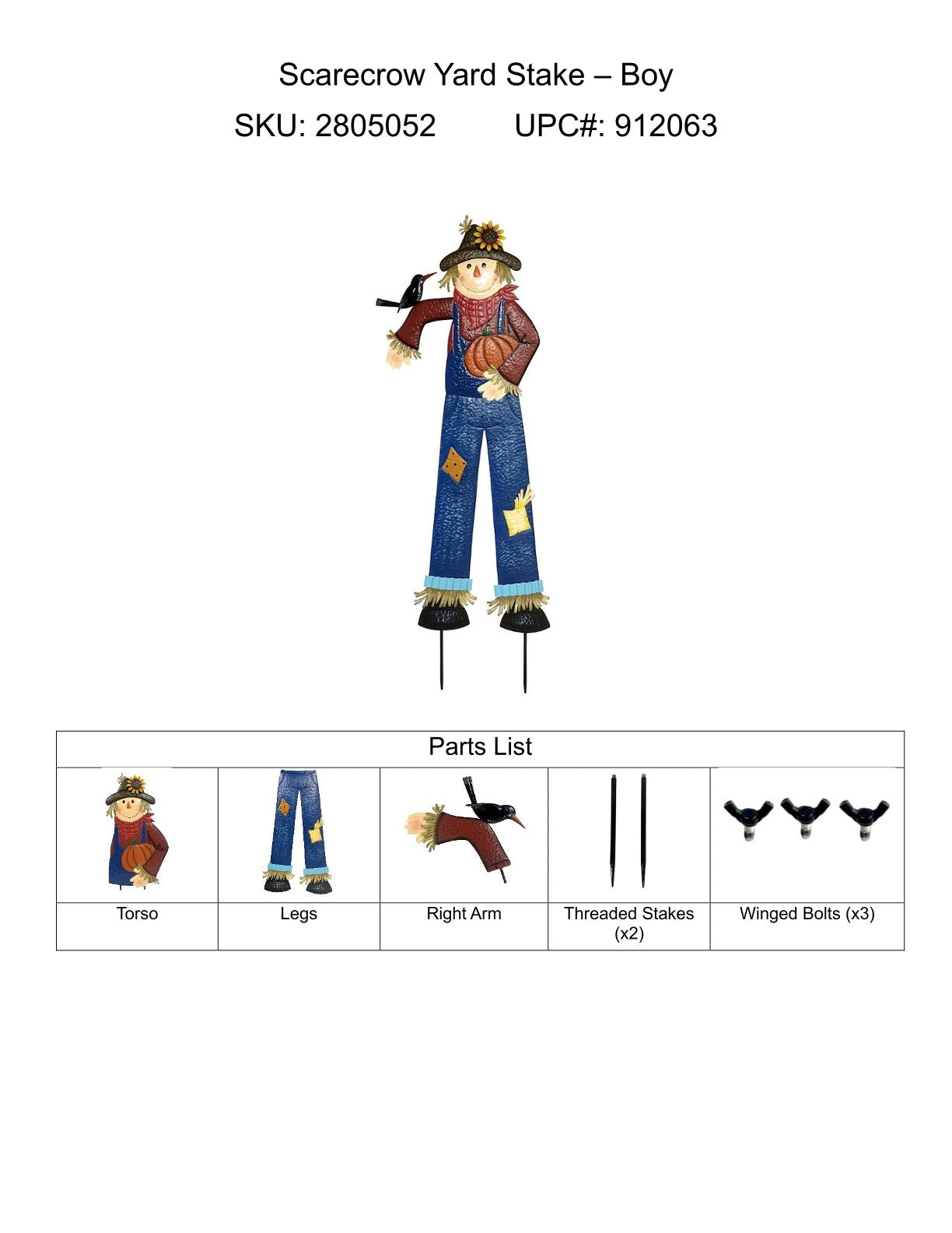 Scarecrow Yard Stake