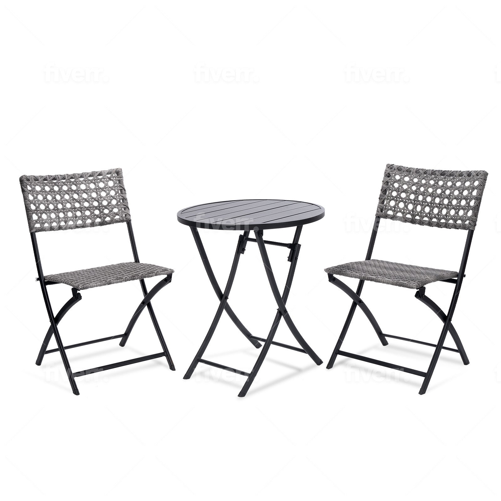 3 Piece Folding Balcony Height Patio Bistro Set – Backyard Expressions