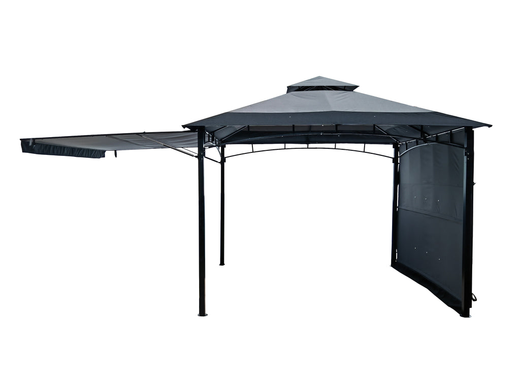 "TOP ONLY" for 10' x 10' Extending Gazebo fits 906618, 905143 & 913028- Grey with Black Trim