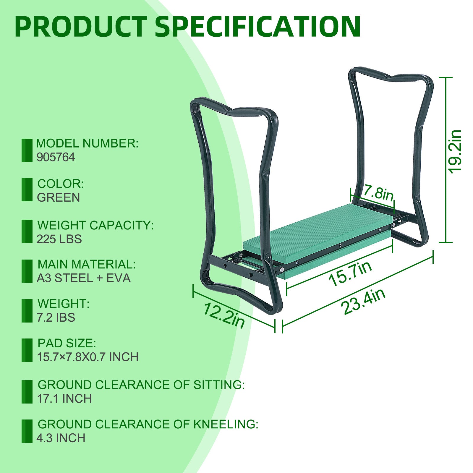 Garden Kneeler - Multi-Functional Gardening Seat and Kneeler