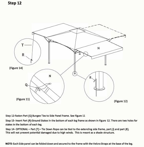 Replacement Parts for 10 x 10 Hydraulic lift Devonshire Gazebo