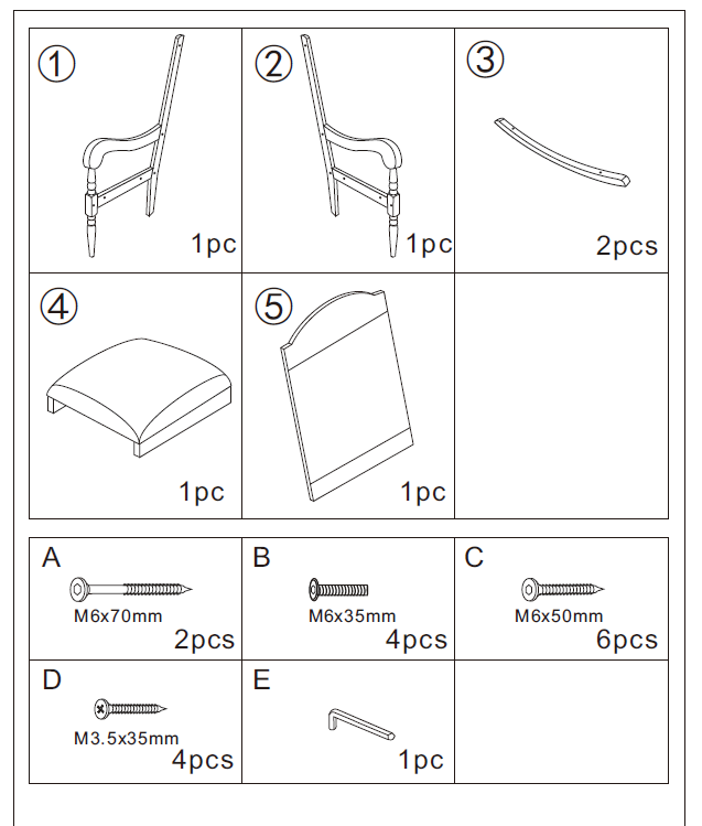 Rocking Chair 912087 - Replacement Parts