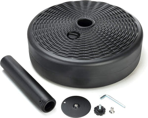 Replacement Part 17L Round Rattan 18" Water/Sand Fillable Patio Outdoor Umbrella Base Stand w/ Handle Carrier