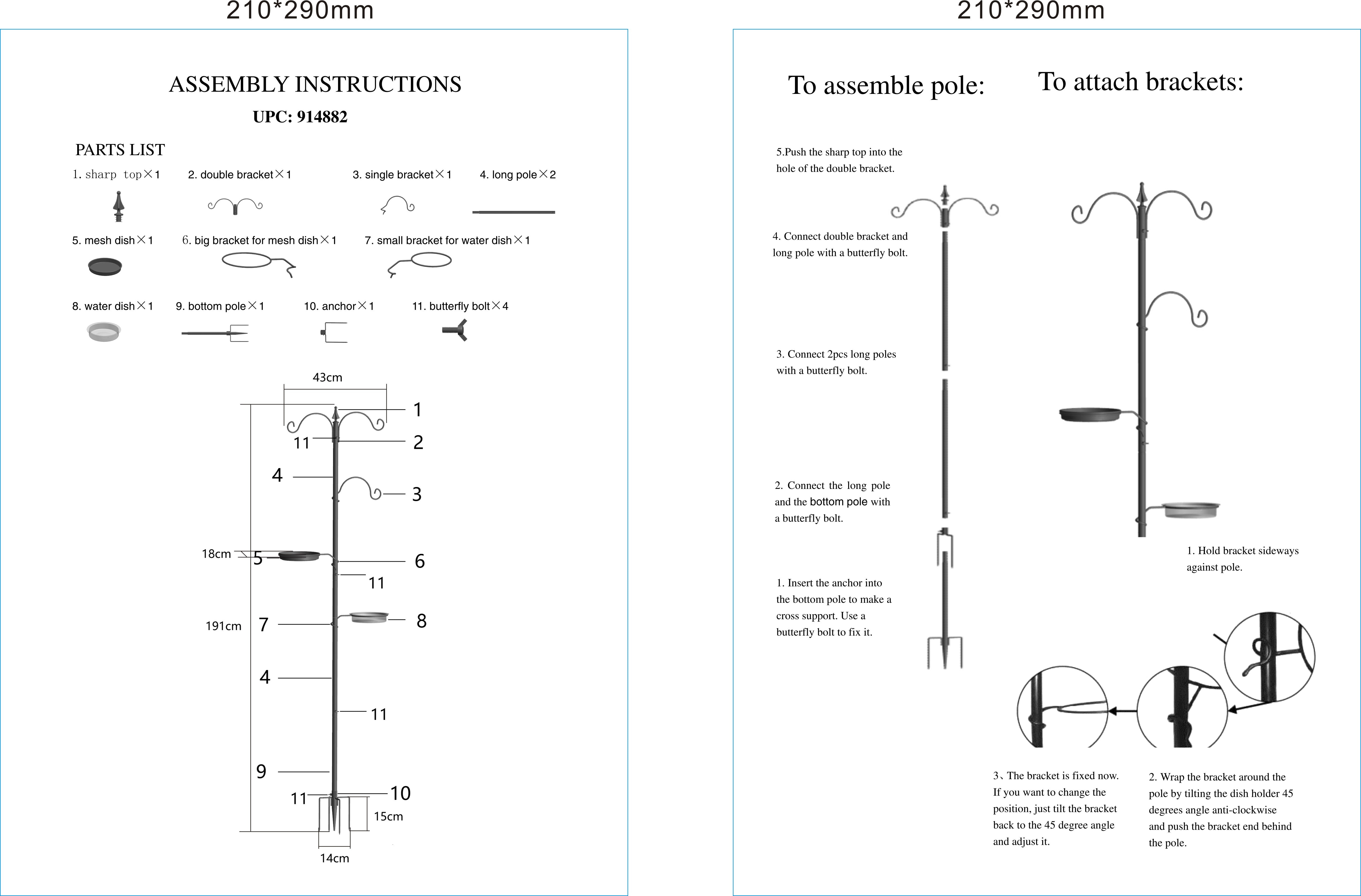 Replacement Parts for 914882 Bird Feeding Station