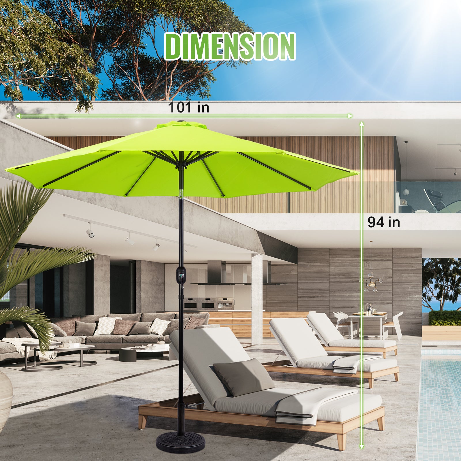 backyard creations patio umbrella Backyard Expressions 9 ft Patio Umbrella with Push Button Tilt and Crank System, Orange, Polyester Fabric, 8 Sturdy Ribs