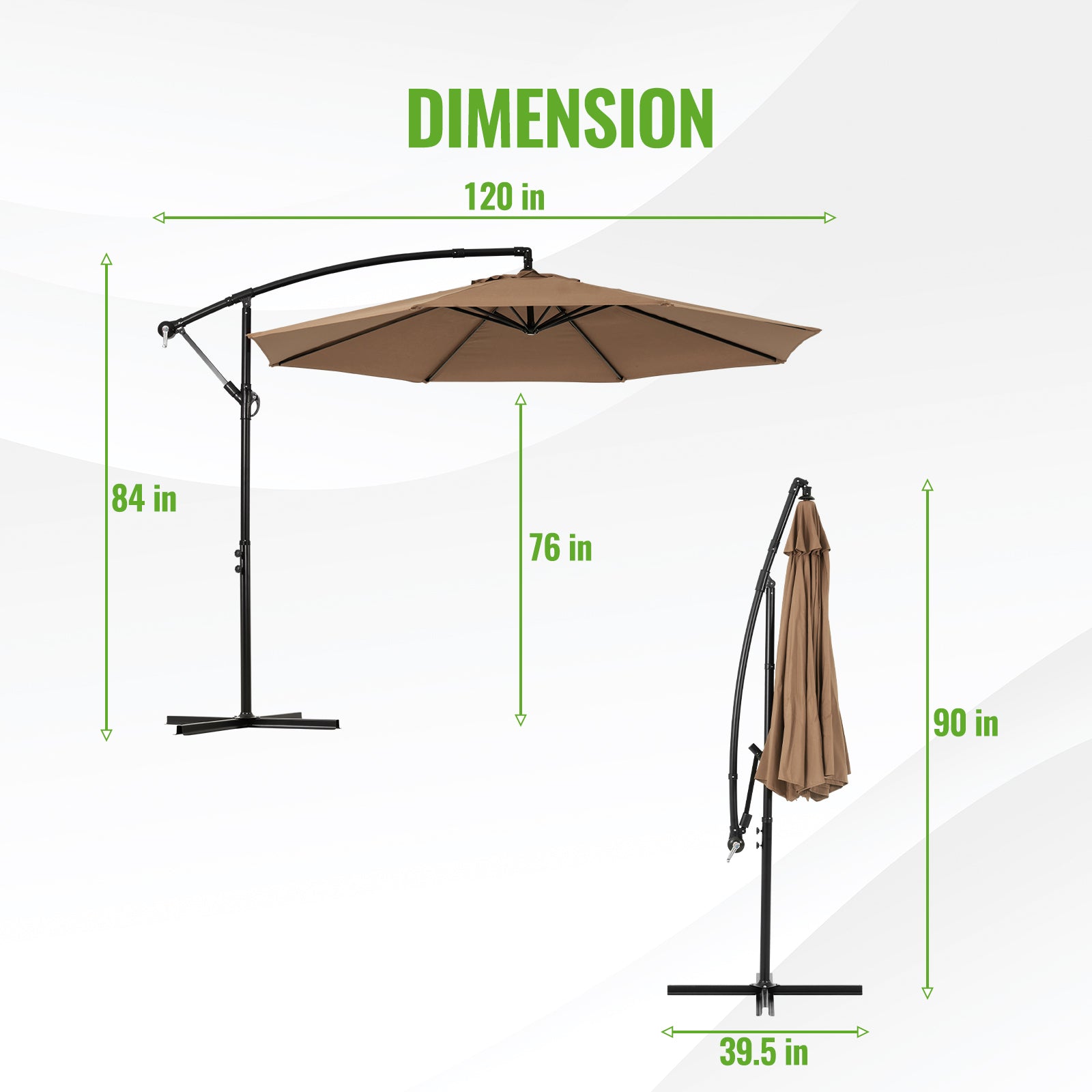 cover for outdoor expressions 10 ft gazebo offset patio umbrella 10ft Offset Patio Umbrella with Crank Lift & Tilt 915162/915163/915164 – Backyard Expressions