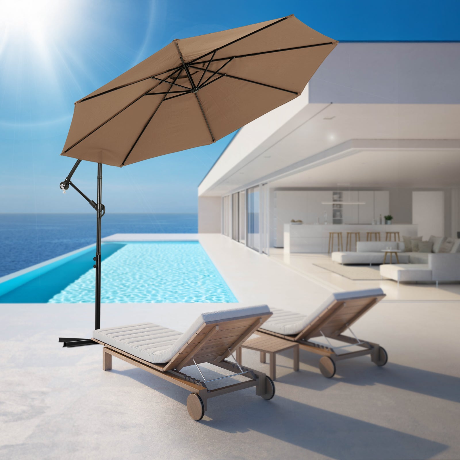FABRIC ONLY for 10ft Offset Patio Umbrella with Crank Lift & Tilt 9151 – Backyard Expressions