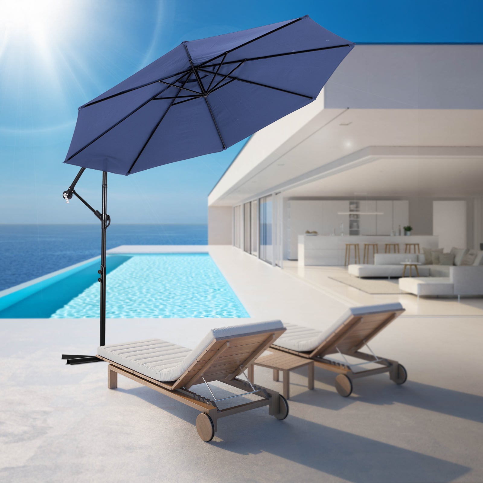 back yard creations offset patio umbrella 10ft Offset Patio Umbrella with Crank Lift & Tilt 915162/915163/915164 – Backyard Expressions
