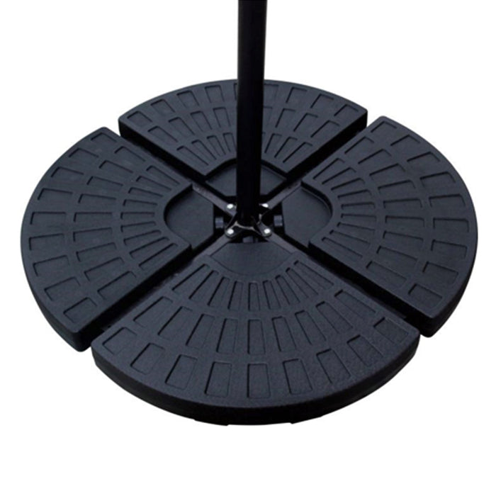 4Pcs Offset Umbrella Base Plastic Cantilever Base Round Weights Plate Set