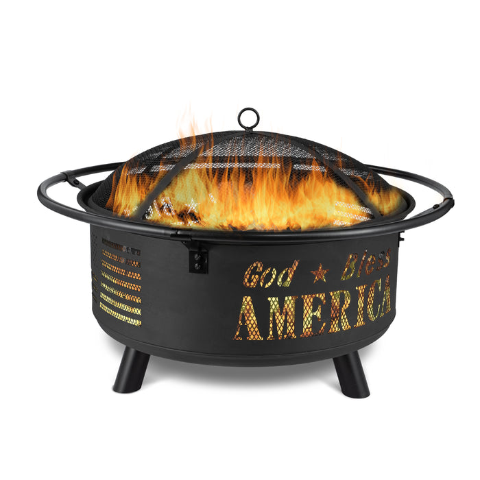 GOD Bless America Firepit