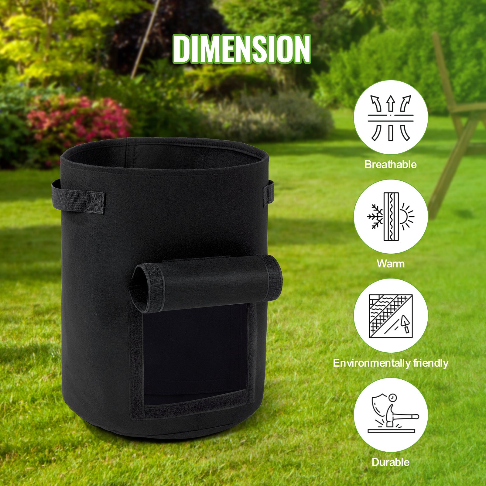 10-Gallon Potato Grow Bags – Set of 4