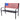 Metal American Flag Patio Bench