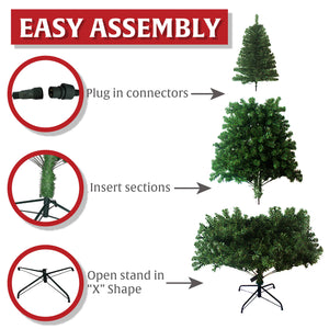 Christmas tree 7.5 Ft. Premium Spruce Artificial Holiday Christmas Tree for Home-Easy Assembly-Prelit with 400 ct. LED Feet, Multicolor Lights