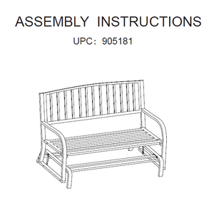 Replacement Part for 905181 Slatted Glider Bench