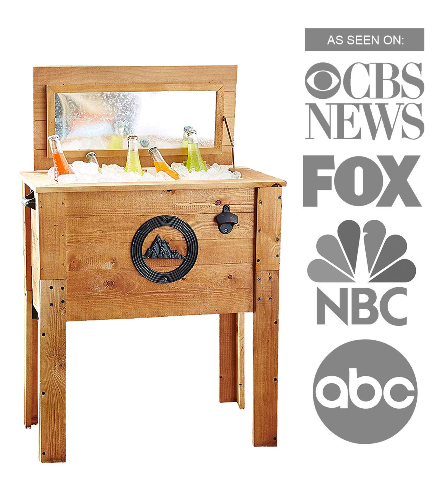Rustic Mountain Wooden Patio Cooler – Backyard Expressions