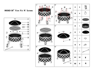 Replacement Parts for Round Lattice Firepit