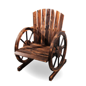 Rustic Wagon Wheel Chair