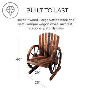 Rustic Wagon Wheel Chair