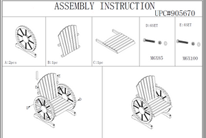 Replacement Parts for Rustic Wagon Wheel Chair