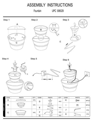 Replacement parts for Double Barrel Steel Water Fountain