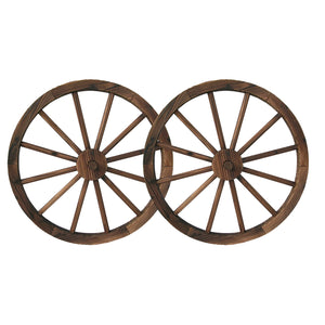 Wooden Wagon Wheel Wall Art