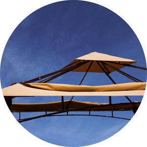 Top Fabric Zipper Replacement 10' x 10' Extending Gazebo for model 905158