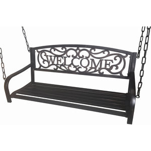 Metal Welcome Porch Swing