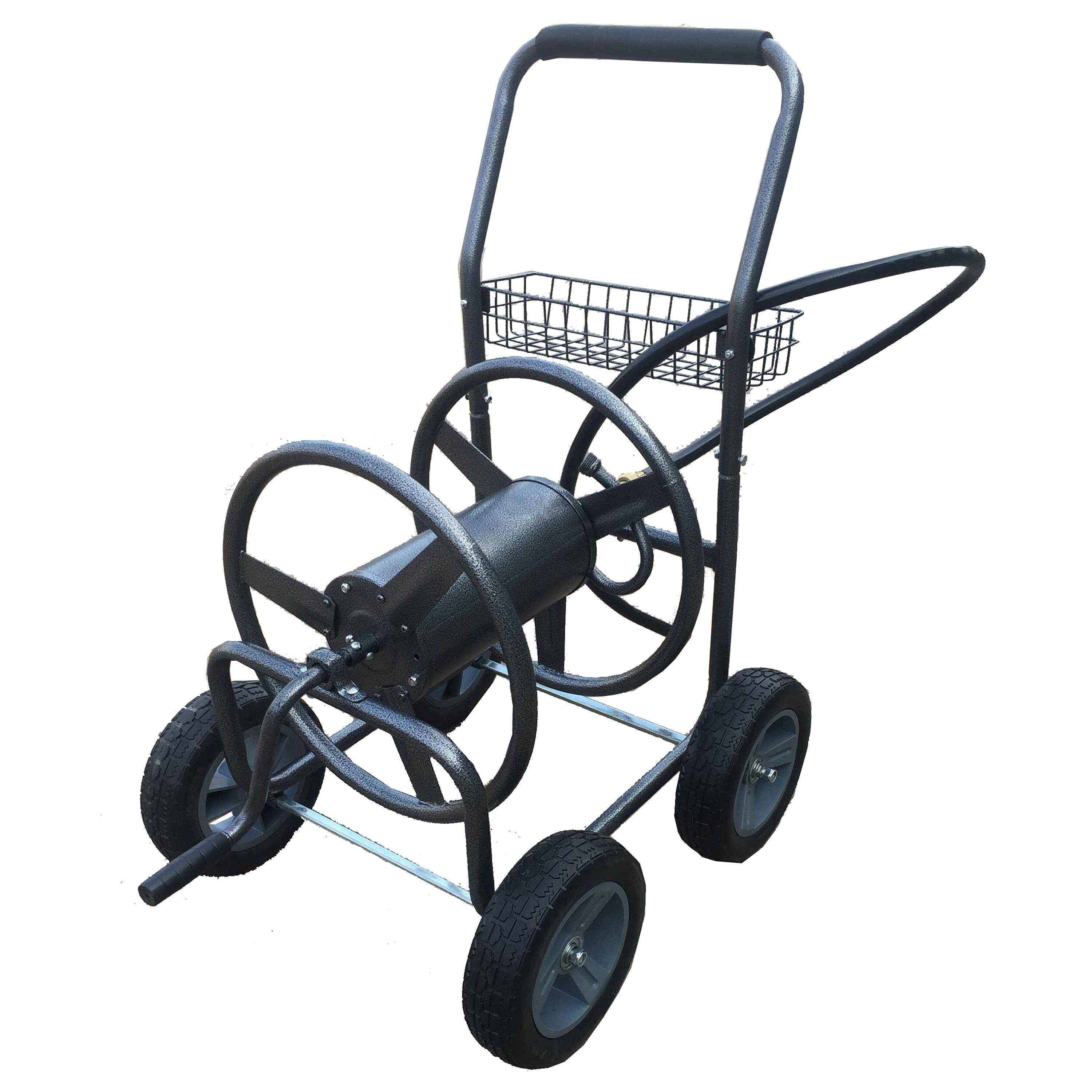 Heavy Duty Garden Hose 200 ft Metal Reel Cart 4 Wheels Resistant Steel  Storage Water Rolling Caddy Basket Mobile & ebook : Patio, Lawn & Garden 