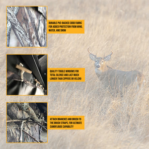 Deluxe Cabin-Style Ground Blind 5' x 5' x 7'