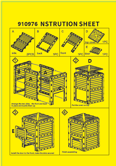 Replacement Parts for Compost Bin- 910976