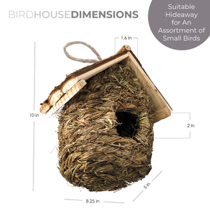 Natural Hanging Birdhouses 2-PK
