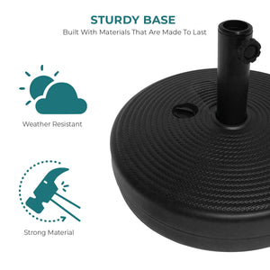 17L Round 18" Water/Sand Fillable Outdoor Umbrella Base