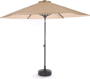 17L Round Rattan 18" Water/Sand Fillable Outdoor Umbrella Base