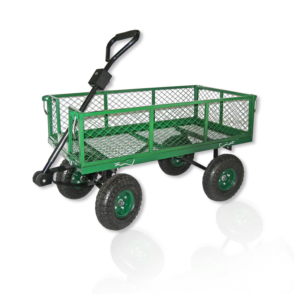 Garden Cart W/ Sides and Pneumatic Tires