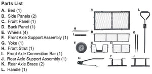 Replacement parts for Garden cart model 913620
