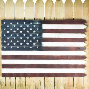 Wooden American Flag Wall Sign