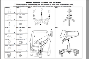 Replacement Parts for Office Chair 910418 Black Camo