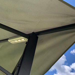 Grilling Gazebo Shade Structure w/ Vented Top and Steel Frame