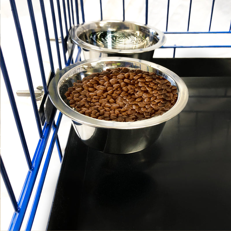 Hanging Stainless Steel Dog Bowls 2Pk Backyard Expressions